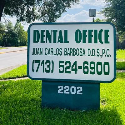 Office Sign In The Grass Outside Of The Office
